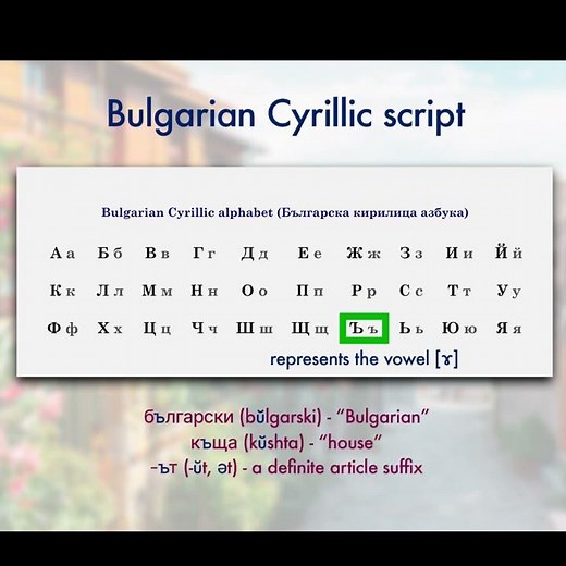 The Cyrillic Script in Bulgarian (Youtube #shorts)