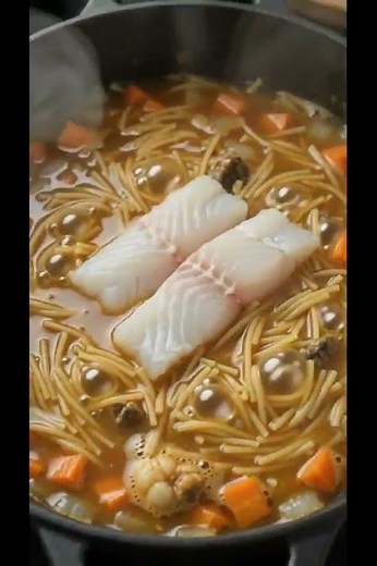 How to Make Authentic Spanish Seafood Soup 🦐 (Sopa de Marisco) #shorts