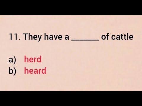 HOMONYMS Quiz | Commonly Confused Words | CHOOSE THE CORRECT WORD Quiz