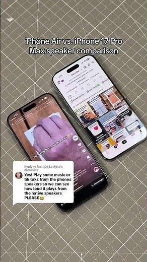 iPhone Air Speaker Quality vs. iPhone 17 Pro Max #comparsion