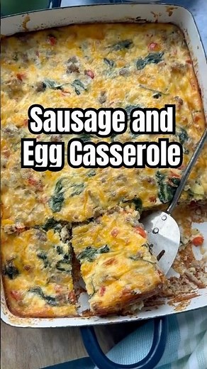 SAUSAGE AND EGG CASSEROLE WITH COTTAGE CHEESE #cottagecheeserecipes #breakfastrecipe #glutenfree