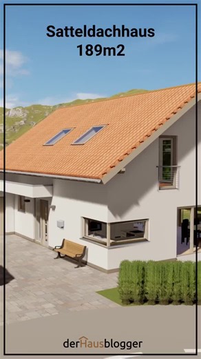 Satteldachhaus am Hang mit einer Wohnfläche von 189m2 #haus #hausbau #grundriss #planung #hausbau2021 #planen