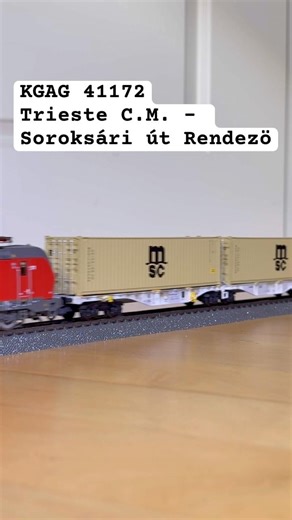 Containerganzzug KGAG 41172 vom Hafen von Triest nach Ungarn (Soroksári út Rendezö) über Tarvisio
