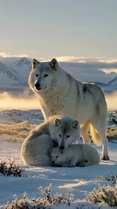 The Arctic has one rule: family comes first. ❄️🐺 This is how wolf parents protect their young. #wolves #arcticwolf #wildfamily #naturelovers #wildlife | Wolfitude