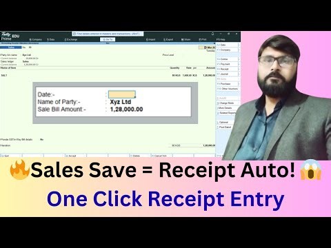 Tally Prime TDL | Sales Save hote hi Receipt Auto Create | One Click Receipt Voucher