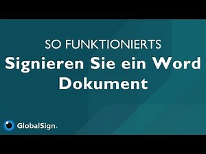 So signieren Sie ein Microsoft Word Dokument
