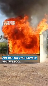 After this extinguishing ball is thrown into the fire, it burst and put off the fire immediately. #engineering | Interesting Engineering