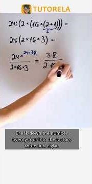 Solve 24 ÷ (2 × (16 × (2+1))): Order of Operations #Math #AdditionalArithmeticRules