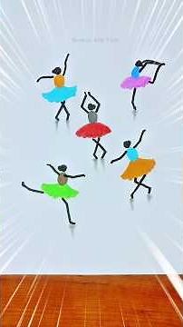 Dancing Girls Drawing | Colorful Ballerina Sketch | Easy Art ✨ #satisfying
