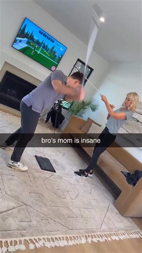 Golf Daddy on Instagram: "Mom got him a Golf Daddy for Xmas 🎄 Little did he expect that he would be taking lessons, all day everyday. #golf #golfdaddy #golfing #golfer"