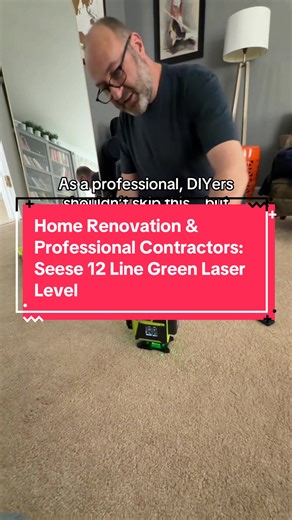 Seese 12 Line Green Laser Level for DIY and Contractors