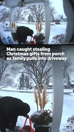 NBC Chicago on Instagram: "Suburban police are warning residents about porch pirates on the prowl, as shoppers await Black Friday and Cyber Monday deliveries. In one recent incident, a Ring doorbell camera captured the moment a thief stole multiple packages from the porch of a Clarendon Hills residence, just as the homeowners were preparing to pull into their driveway. ⁠ ⁠ Tap the 🔗 in our bio for the full story⁠ ⁠ #porchpirate #shopping #caughtoncamera #doorbellcamera #ringcamera"
