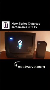 Xbox Series X startup screen on a CRT TV