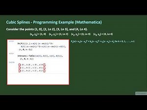Cubic Splines with Mathematica