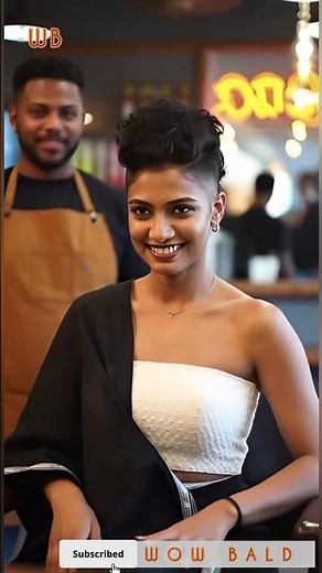 Indian Woman Mohawk Haircut #bald #undercut #mohawk hairstyle