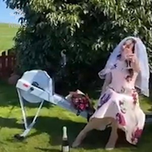 28K views · 495 reactions | A creative bride-to-be found a way to mark her wedding day despite being stuck at home: https://bit.ly/3bOunmQ | STV News | Facebook