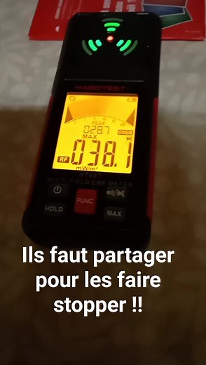 Ils faut partager le maximum possible pour les faire stopper !! 😡😡😡 Ils provoquent volontairement des douleurs, malaises multiples et cardiaque !! Aucun journaux vont en parler !! Avant 2026 ils veulent absolument réduire les populations !! 😡😡😡😡 Ils veulent vous faire croire que vous avez été infecté par le variant #Frankenstein , depuis le 9 octobre minimum !! Avec des puissances dangereuses et #mortels qui dépassent les 200mW/m2 !!! 😡😡😡 Je pense que c'est par satellite !! Armes à éne