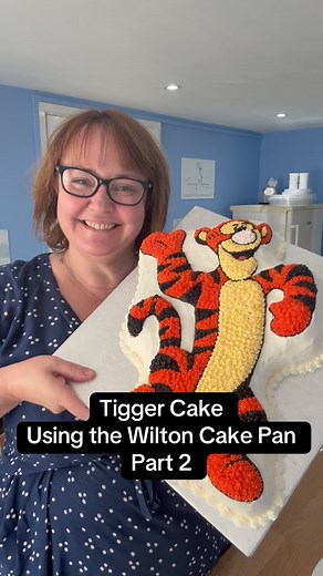 2.5K views · 50 reactions | Tigger cake Part 2! Using the Wilton cake tins. Tigger has been donated to a local charity for them to enjoy ! #fyp #cake #cakedecorating #buttercream #timeline #tigger | Tracey Mann Cakes | Facebook