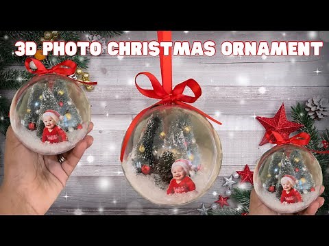 EASY 3D PHOTO ORNAMENTS! Christmas Gift Idea Everyone Will LOVE 🎄❤️