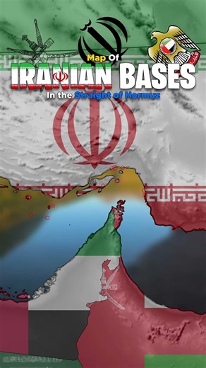 Map of Iranian Bases near the Straight of Hormuz #maps #tiktok #viral #fyp #iran #middleeast