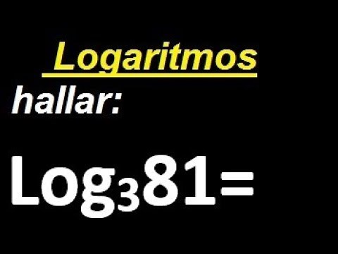 log 81 base 3 . log 3 81 . logarithm of