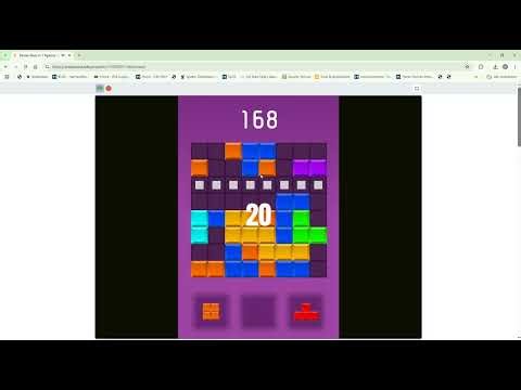 Playing block blast on scratch