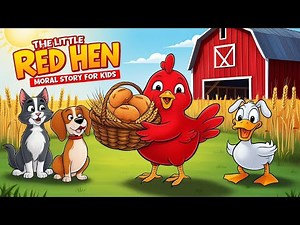 The Little Red Hen Story 🐔🌾 | English Moral Stories | Bedtime Stories