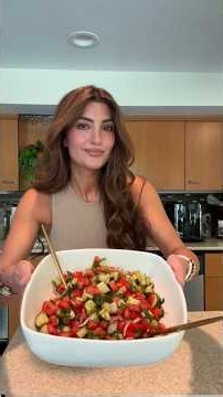 Lebanese Salad (Salata) | Fresh Mediterranean Cucumber Tomato Salad