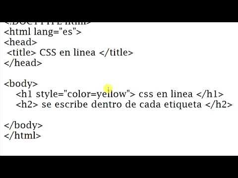 CSS en linea Metodo 1