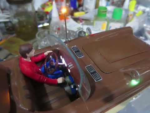 86.) Nichimo Baron 1963 Car Boat model kit Video Project 25
