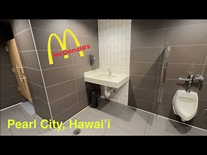 Men’s, Women’s Restroom Tour | Kohler Dexter Urinal & Toilet Flush | McDonald’s, Pearl City, Hawaii