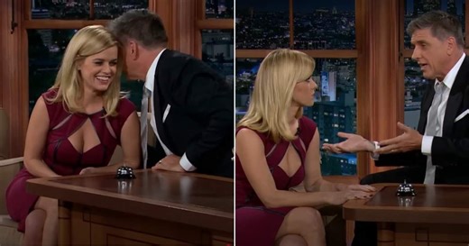 Craig Ferguson tries (and fails) to keep it together over Alice Eve’s ‘distracting’ dress: "I'm just..."