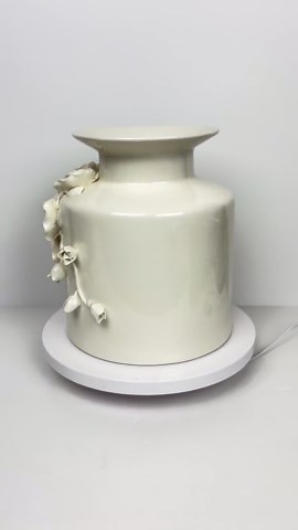 Capodimonte Style Porcelain Vase With 3D Flowers, Ivory 25cm - Etsy