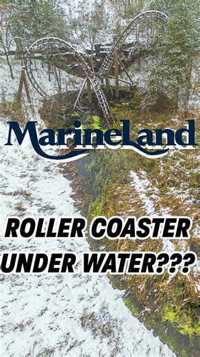 Freaktography on Instagram: "🎢💦 The Dragon Mountain Roller Coaster at Marineland now sits partly underwater. Once a record-breaking ride and a symbol of summer fun in Niagara, it’s now rusting pile of scrap metal. Captured by drone, this view shows just how far Marineland has fallen. #UnderwaterRollerCoaster #Marineland #DragonMountain #AbandonedPlaces #UrbanExploration #Freaktography #AbandonedCanada #Urbex #AbandonedThemePark #DroneVideo #CinematicDrone #UrbanDecay #ForgottenPlaces #Explorin