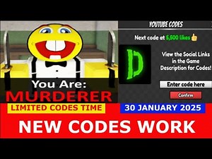 *NEW CODES* The Dank Murderer X ROBLOX | JANUARY 30, 2025