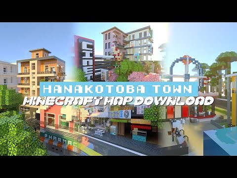 Hanakotoba Town [RELEASE] MODERN MAP DOWNLOAD for Minecraft Bedrock/MCPE 1.21+ 🏢🔨#minecraftmaps