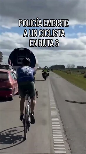 🚨🚴 ♂️ POLICÍA EMBISTIÓ A UN CICLISTA EN RUTA 6