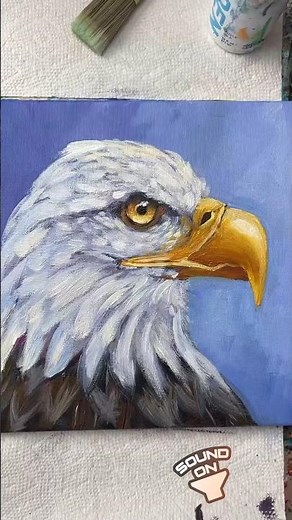 Beginners Bald Eagle Acrylic Painting Tutorial #acrylicpainting #acrylicpaintingtutorial #painting