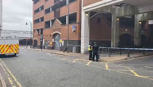 Police in Skinner Street, Wolverhampton
