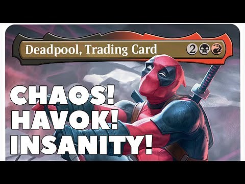 Deadpool, Trading Card and his CRAZY COMMANDER DECK Interactions! #edh