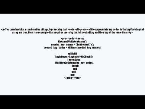 Keyboard combination detection in Psychtoolbox-3