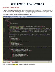 Listas y Tablas en HTML