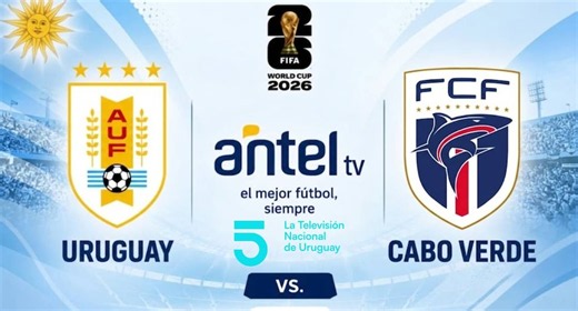 Uruguay y Cabo Verde se enfrentan en la Copa Mundial 2026 este domingo 21 de junio por la Jornada 2 del Grupo H desde el Hard Rock Stadium de Miami, Florida. Sigue la transmisión EN VIVO, ONLINE y GRATIS en los canales de DGO, ESPN, DAZN Mundial, DIRECTV, DGO, ANTEL, Canal 5, TV Azteca 7 ESPN, Disney Plus, Telemundo Deportes, Peacock TV, Paramount Plus, ViX Premium, Win Sports, TiGo Sports y FS1.