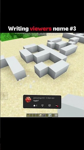 I Built My Viewer's Name in Minecraft! ❤️ #3 #minecraft #shorts