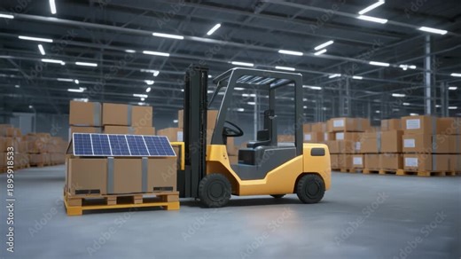 Handling and Stacking Boxes in a Modern Warehouse