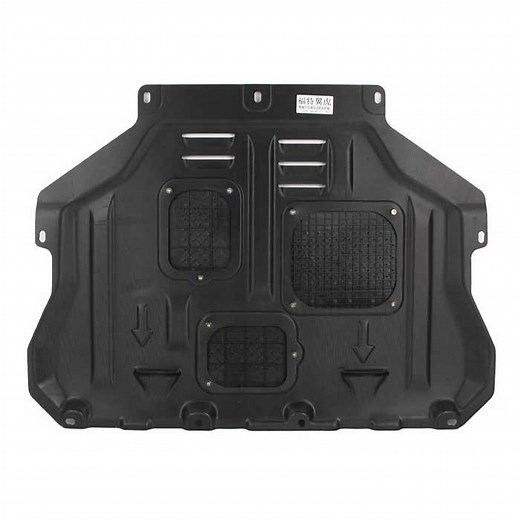 What is an engine splash shield and what does it do?