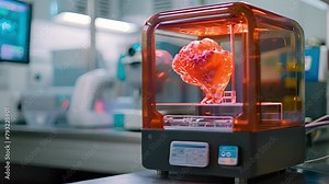 3D Printer Creating a Model in Laboratory Setting