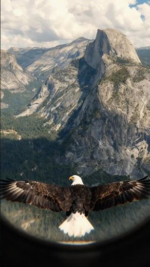Bald Eagle in Flight | Massive Granite Mountain | POV. log 13