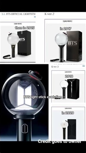 BTS Light Stick evolution 🔥 #bts #btsshorts #viralshort