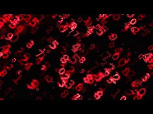 Red digital random number animated background video , No Copyright, matrix mathematical video